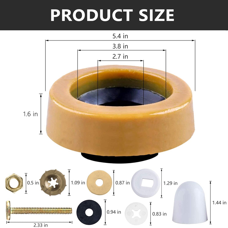 AD55 Toilet Wax Ring Kit for Floor Outlet Toilets Install or Re-seat