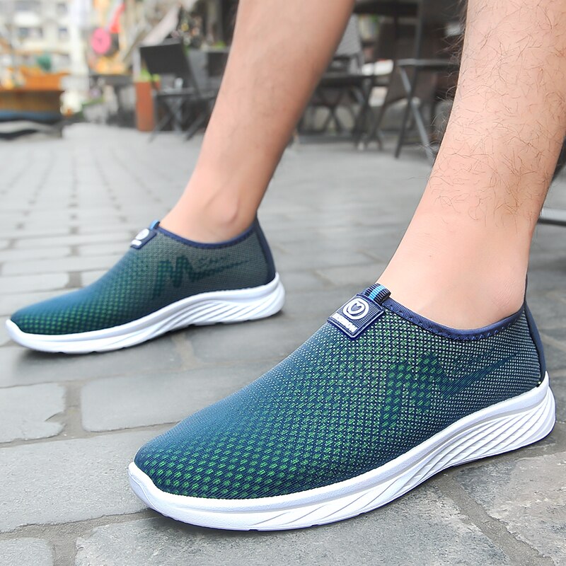 Vesonal sommer lette slip on mesh joggesko herresko pustende komfortable herresko loafers uformelt fottøy