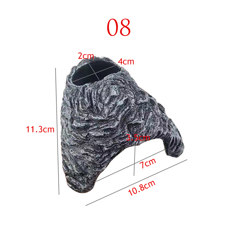 Décor de Terrarium, cachette, lézard, serpent, tortue, repos, grotte, Reptile, maison, se prélasser, enclos, Aquarium, aménagement paysager: H