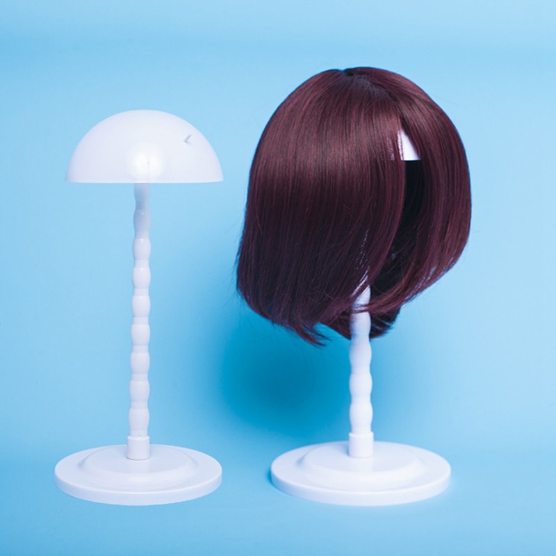 Wig Stands Plastic Hat Display Wig Head Holders Mannequin Head/Stand Portable Wig Stand Use Hat for Styling Drying Display