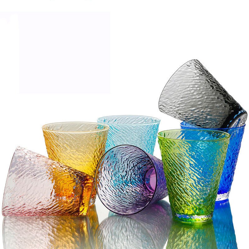 Glas vinglas italienska handgjorda flerfärgad juicekopp värmebeständig spiral vinglas drinkware bicchieri vetro