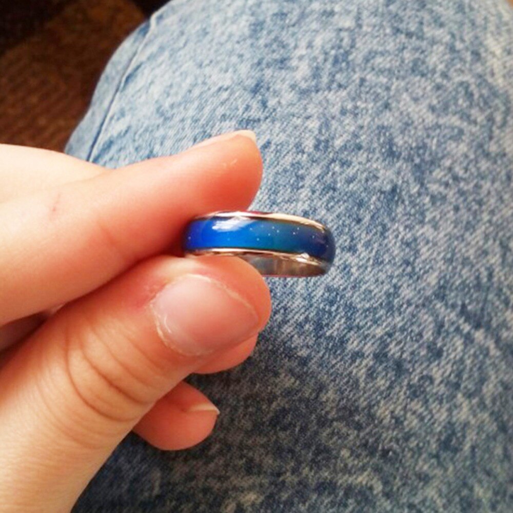 Joyería Fina anillo de humor de cambio de Color emoción sentimiento anillo de humor cambiante banda temperatura anillo #280844