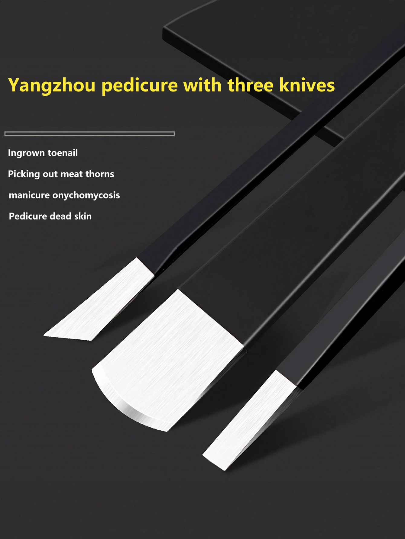 Ensemble de couteaux de pédicure, dissolvant de couteau pour ongles incarnés, rasoir pour callosités, outils professionnels pour grattoir les pieds, couteau pour l'élimination des callosités