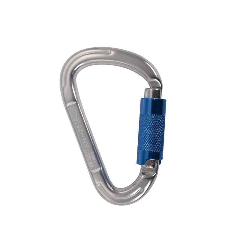 Mosquetón de aluminio con bloqueo automático, hebilla en forma de D para escalada en roca, Yoga, hamaca, Camping, senderismo, deportes al aire libre, 25KN