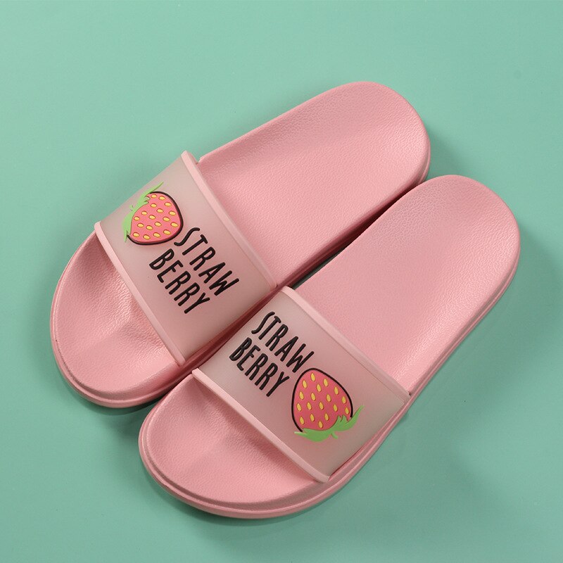 Sommer hjemmesko kvinder sko sød frugt gelé farve gennemsigtig åben tå flip flops klare udendørs strandrutsjebaner sandaler: Behagelig pink / 38
