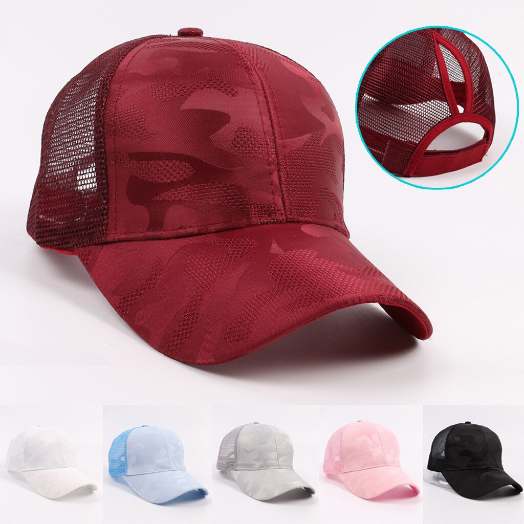 Camouflage ademende pet dames heren verstelbare baseballpet outdoor sport snapback zonnehoed voor hardlopen wandelen sombrero's vrouw