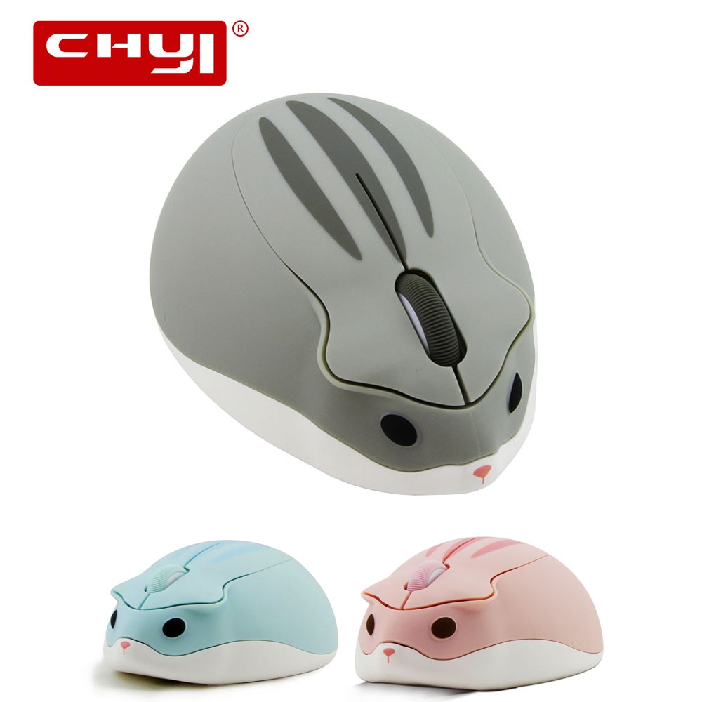 Chuyi 2.4G Draadloze Muis Usb Optische 1200 Dpi Leuke Hamster Mini Muizen Voor Kid Meisje