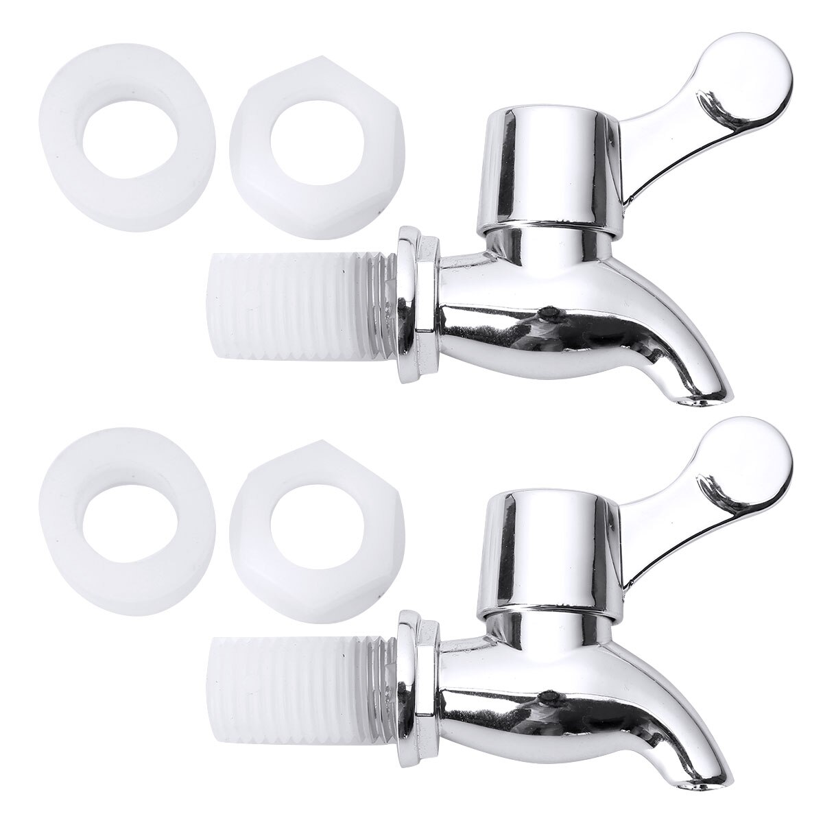 2pc Glass Wine Bottle Faucet Jar Wine Barrel Water Tank Faucet With Filter Wine Valve Water Dispenser Switch Tap Bibcocks Beer: Silver