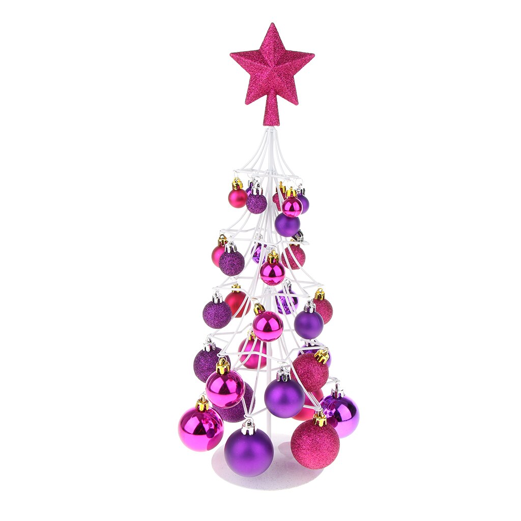 Mini Christmas Bauble Tree Ball Xmas Home Table Centerpiece Decor