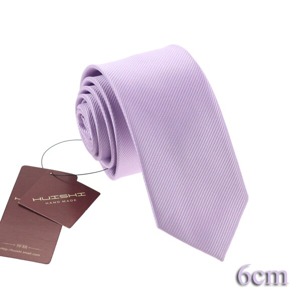 Huishi lilla lilla til mænd slank slips 6 cm bryllupskjole slips plaid business gravatas slank skjorte tilbehør: Tp -101