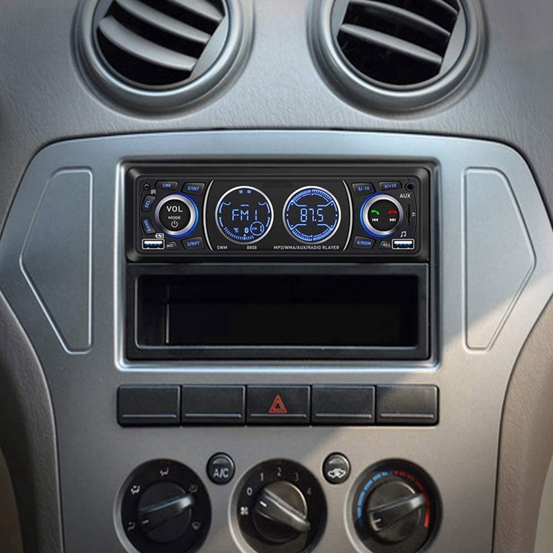 Car Stereo With Bluetooth Single Din In Car Stereo Car Radio Car Audio Stereos For Car Support USB Port, SD Card AUX In