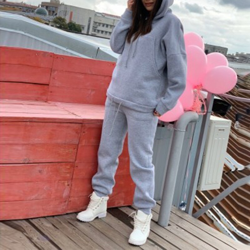 Herbst Vlies Sport Taschen frauen Anzüge Langarm – Grandado