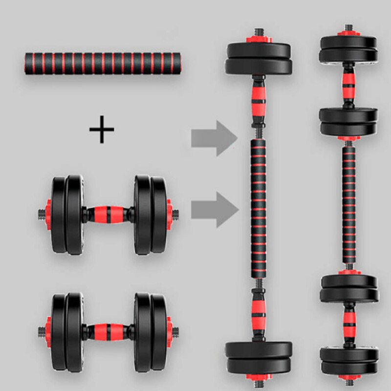 Dumbbell Extension Bar Foam Padded Threaded Arm Strength Training Barbell Built Extension Rod Extender Indoors Fitness Tools