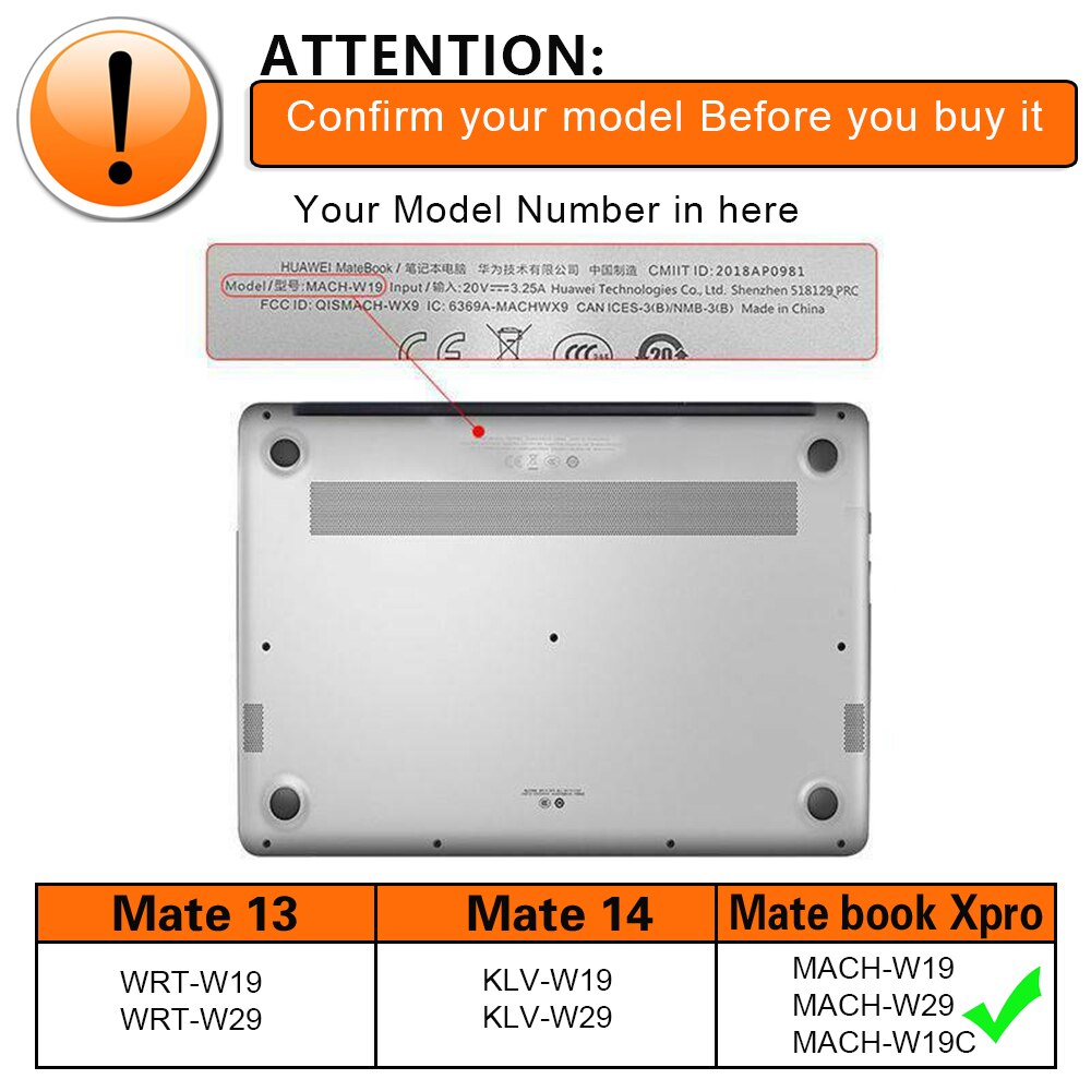 Laptop Case for HUAWEI MateBook X Pro 13.9/D15 D14/13 14/Magicbook Honor Mate Book 13 14 16.1 Matte Hard Shell Cover Laptop Case