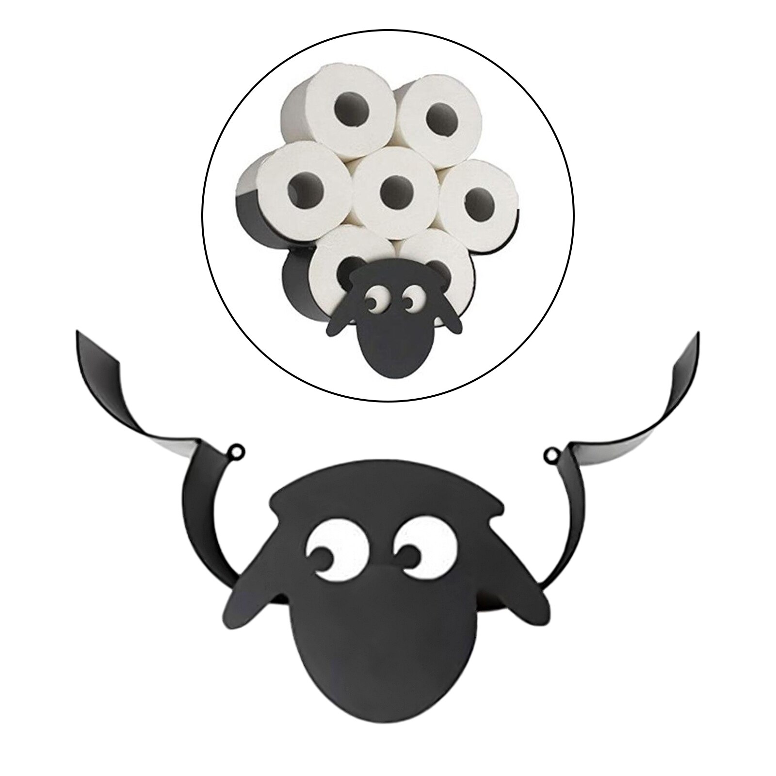 Mouton Toilette Porte-Rouleau Papier Support Salle De Bain Étagère Organisateur Papier Hygiénique Mural Support De Rangement Cuisine Ménage Accès: Sheep