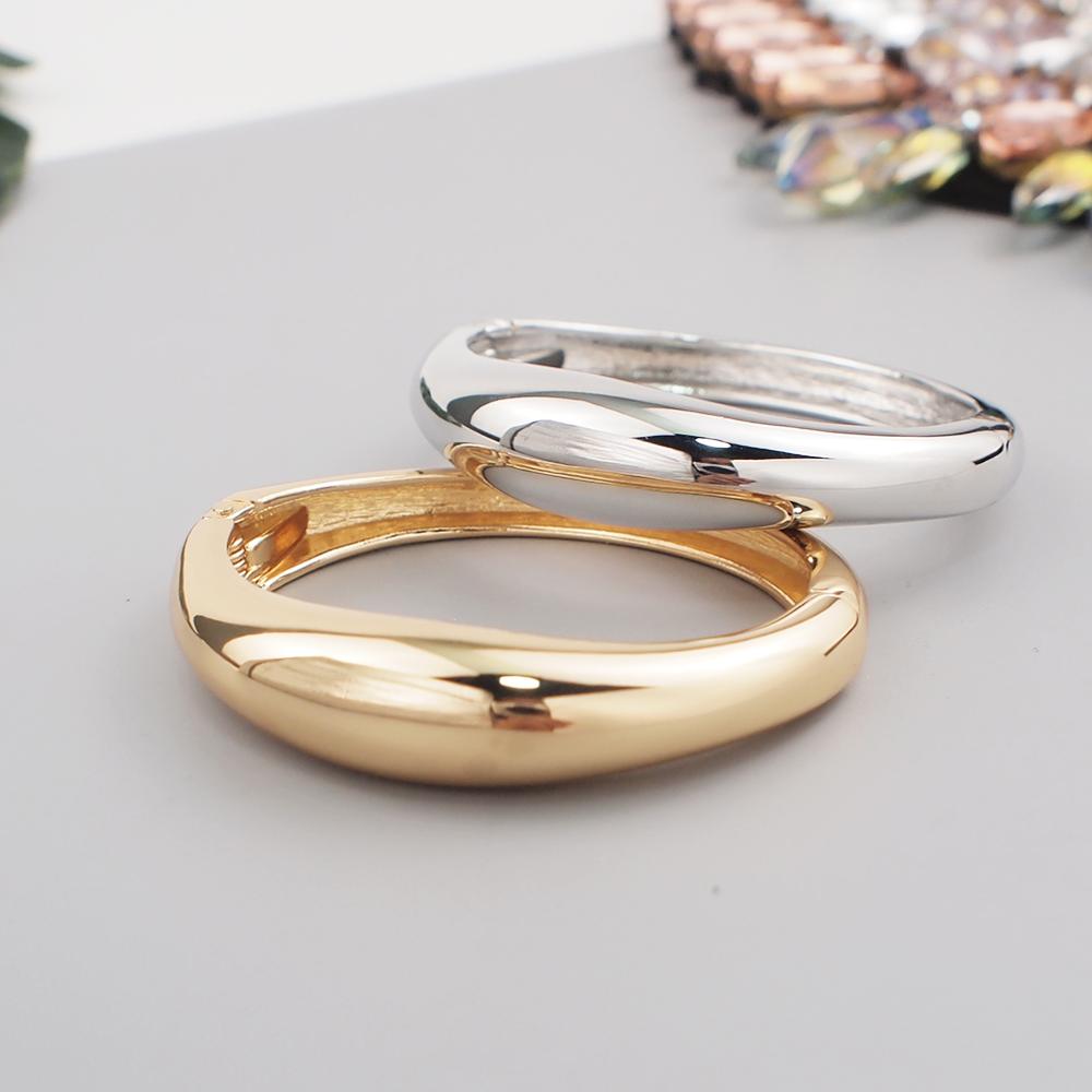 MANILAI Brand Alloy Statement Cuff Bangles Women Punk Metal Bracelet Bracelets Jewelry