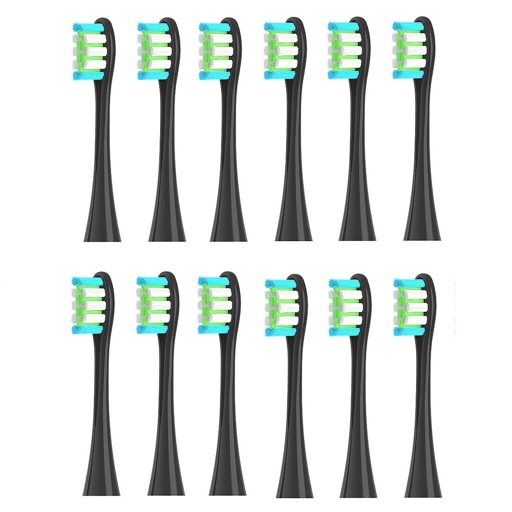 12 unids/set de cabezales de repuesto de cepillo de dientes eléctrico sónico para Oclean X/ X PRO/ Z1/ F1/ One/ Air 2/ SE DuPont boquillas de cerdas: Marfíl