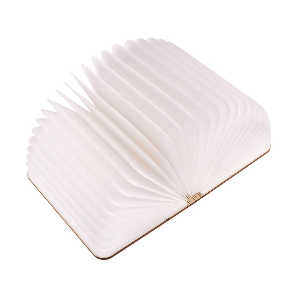 Wood Grain Book Light Flip Page Folding Rechargeable Led Book Light Custom Wooden Book Lamp Night Light