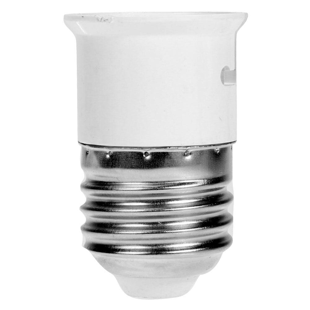 E27 para b22 conversor adaptador de luz suporte da lâmpada peças de iluminação (branco)
