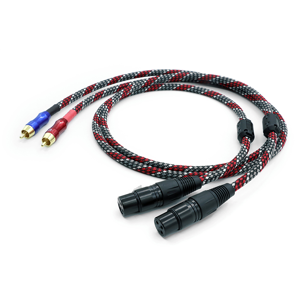 CANARE L-4E6S 1m 5N OCC Kupari XLR RCA-äänikaapeli NEUTRIK-liittimellä: Musta / <= 0.5m