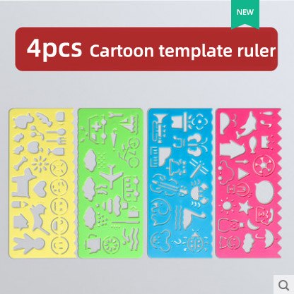 Pittura Righelli Disegno per Bambini graffiti FAI DA TE Multi-funzione Interessante puzzle Spirograph Righello di Plastica Rifornimento di Scuola Righello impostato: 1