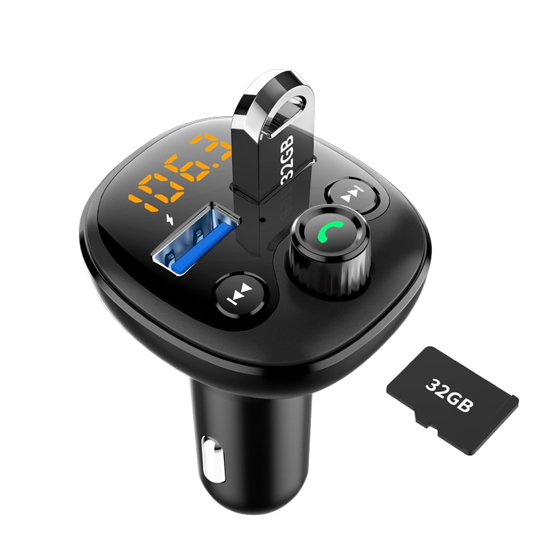 QC 3,0 Schnelle Auto Ladegerät Bluetooth Dual USB Mobile Auto Telefon Ladegerät Fm Transmitter Schnelle Lade MP3 TF Karte Musik auto Kit player