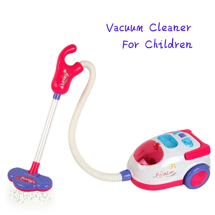 Funny Electric Vacuum Cleaner Toy Pretend Play Toy Kids Housekeeping Cleaning Trolley Play Set Clean Up Cart kids cleaning toys: Default Title