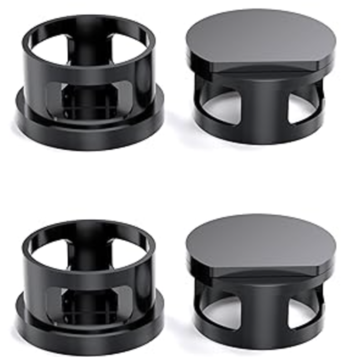 2/4/6 st led-ljusskydd för meta ray(ban)-glasögon, wayfarer/skyliner/headliner-glasögon, kameraljusskydd: Svart