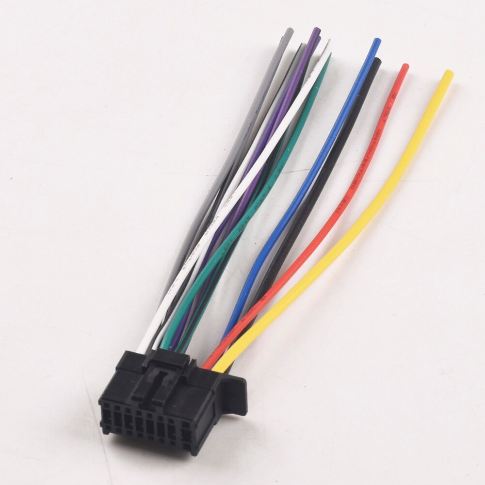 Cable de arnés de Radio de coche, Conector de 16 pines para CD Pioneer: Negro
