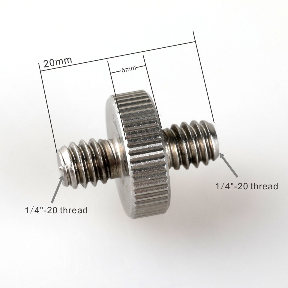 Smallrig 1/4 "Tot 1/4" Schroefdraad Dubbele Hoofd Stud Rvs Schroef, Pack Van 5 - 1879