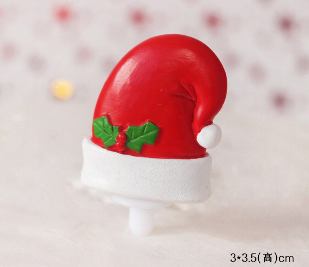 Merry Christmas Cake Toppers Cute Santa Claus Cake Decor Xmas Tree Cupcake Topper Merry Christmas Decor for Home Noel: Light Grey