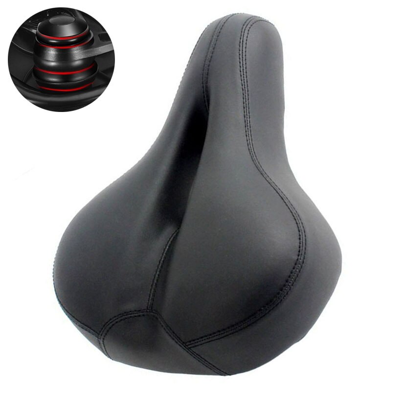 Sillín de bicicleta de GEL 3D para hombre y mujer, asiento grueso para bicicleta de montaña y carretera, hueco, transpirable, cómodo y suave: Black I