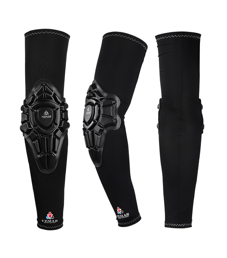 Vemar-Protectores de codo para Moto, manguitos de hielo, protectores de Enduro Dirtbike, todoterreno, Moto, Protector al aire libre para hombres y mujeres: Black / L