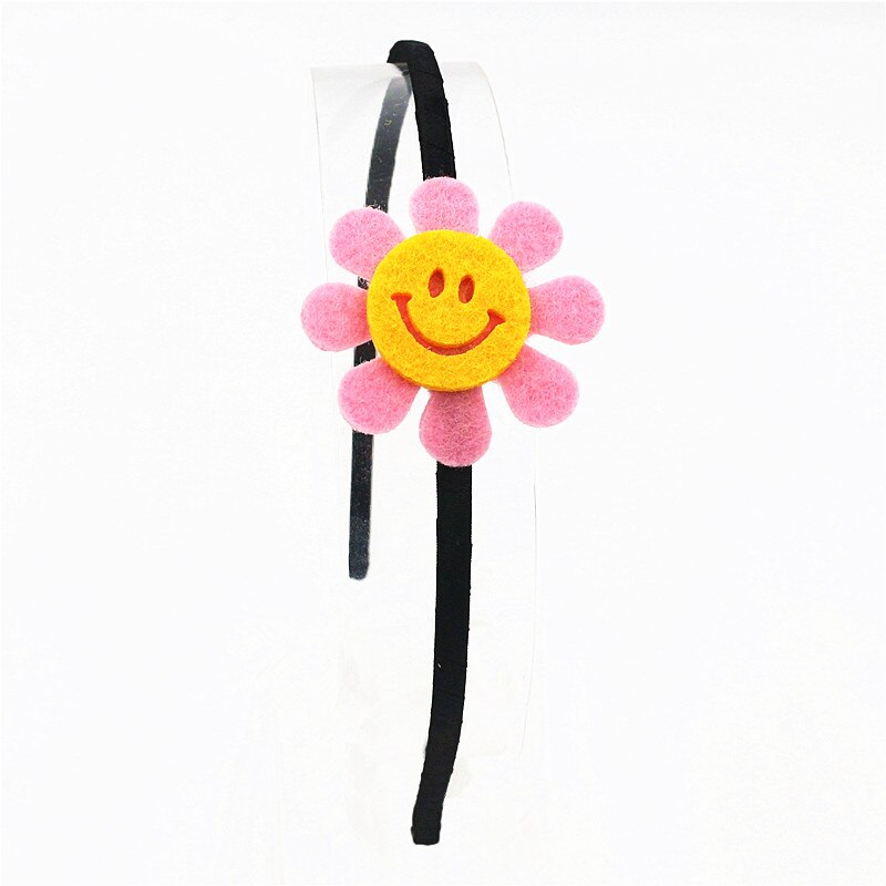 Diadema de girasoles para niña, diademas bonitas para niña, cinta para cabeza para el sol, accesorios para el cabello, aro de pelo de flores para niña: Rosa