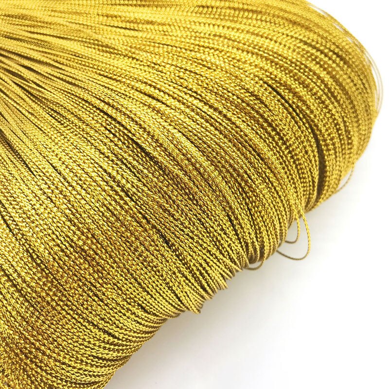 100M 1Mm Gouden Touw Twine String Lint Bruiloft Kerst Cadeau Verpakking Cords Decoratie Touw Diy Ambachten Draad Label tag Line