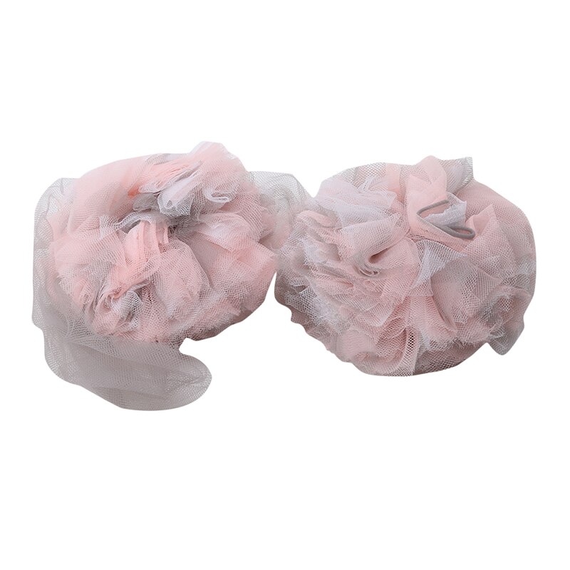 Nyfødt baby sengetøy tilbehør seng dekorasjon garn mygg chiffong ball dekorasjon anheng barneseng netting: Rosa hvit grå blanding