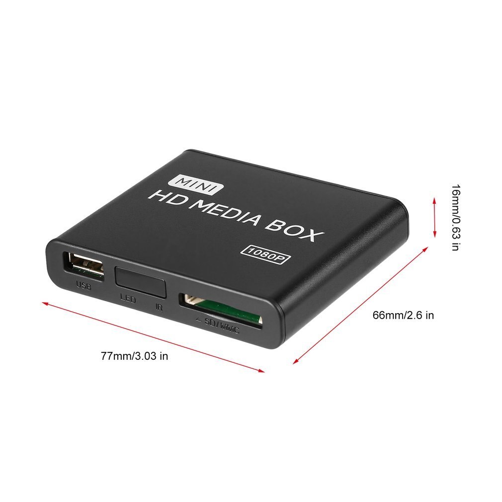 HD 1080P boîtier multimédia HDMI boîtier lecteur multimédia TV vidéo lecteur multimédia prise ue USB supprimer prise en charge MKV RM-SD USB SDHC MMC HDD-HDMI