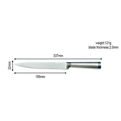 6 stücke Chef Messer Set Edelstahl Küchenmesser Obst Brot Santoku Schneiden Messer Berufs Japanischen Fleisch Fisch Cleaver: 8inch slicing knife