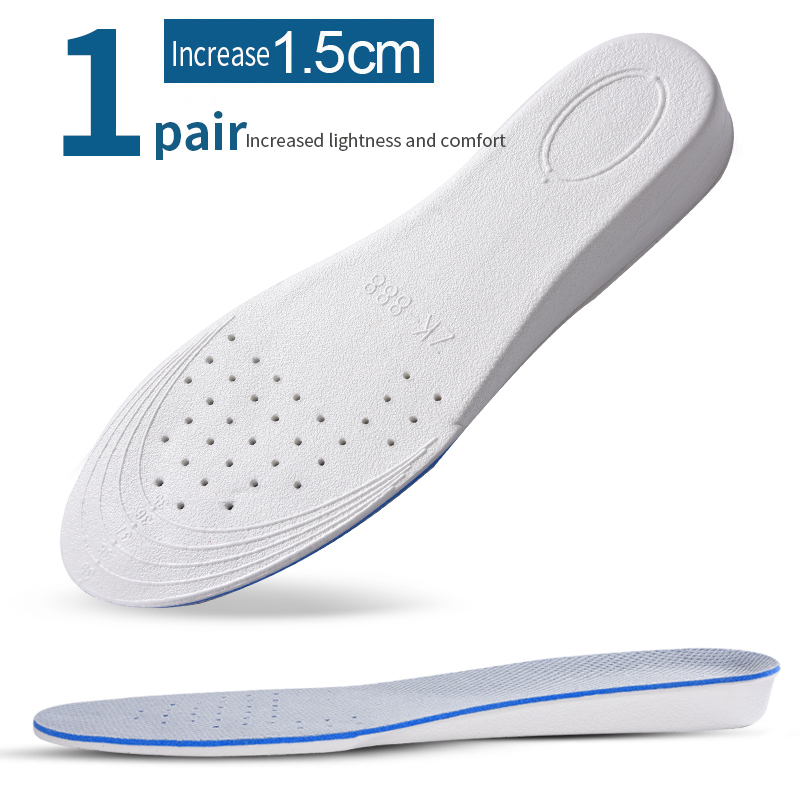 Height Increase Insoles for Women Men Invisiable Boost 1.5-3.5cm Breathable Orthopedic Elevator Insoles Shock Absorption Pads: Gold / 0.5
