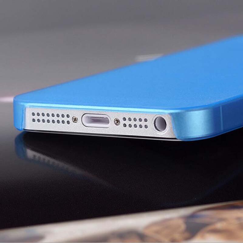 Capa para iphone 5S ultra fina preta azul vermelho, de cores matte doces para iphone 5 5S se