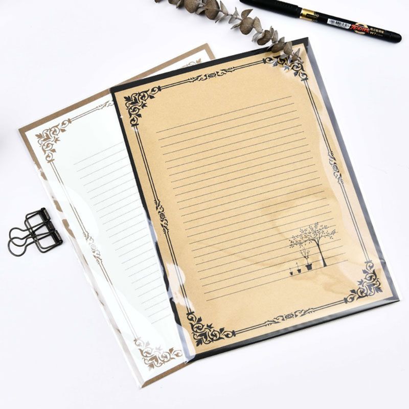 32 unidades/pacote retro carta de escrita papelaria romântico criativo estilo chinês rendas papel timbrado nota