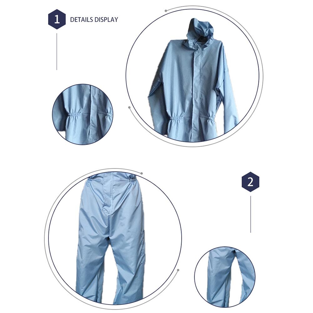 Combinaison de Protection jetable | Vêtements de Protection, sécurité SMS, tissu non tissé, combinaison épaisse pour salle de nettoyage, vêtement anti-poussière