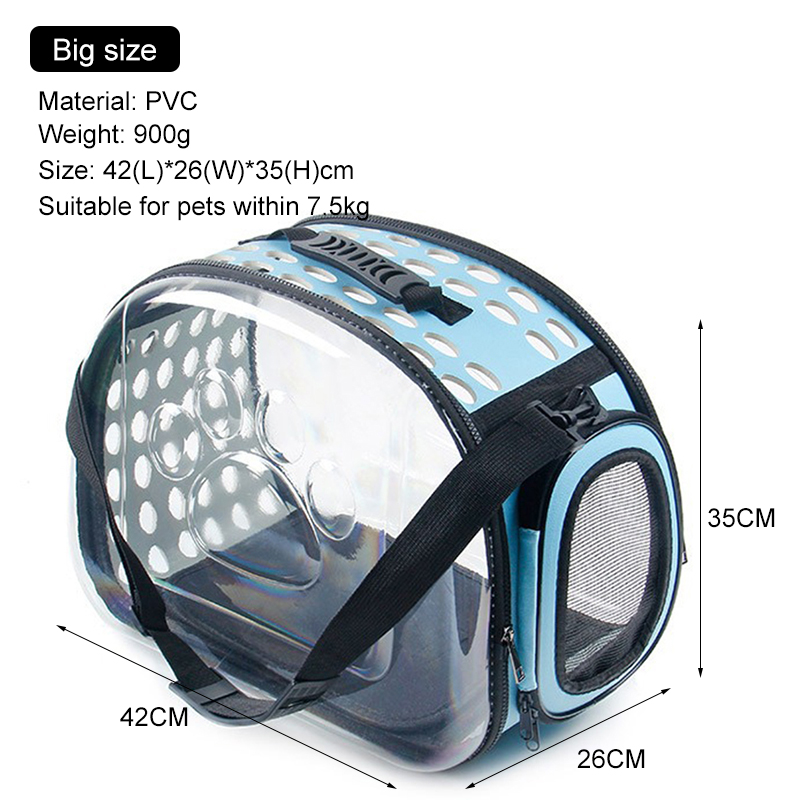 Transparent Pet Cat Dog Carrier Bag Space Capsule Foldable Breathable Pet Travel Bag Outdoor Backpack Travel Carrying Handbag
