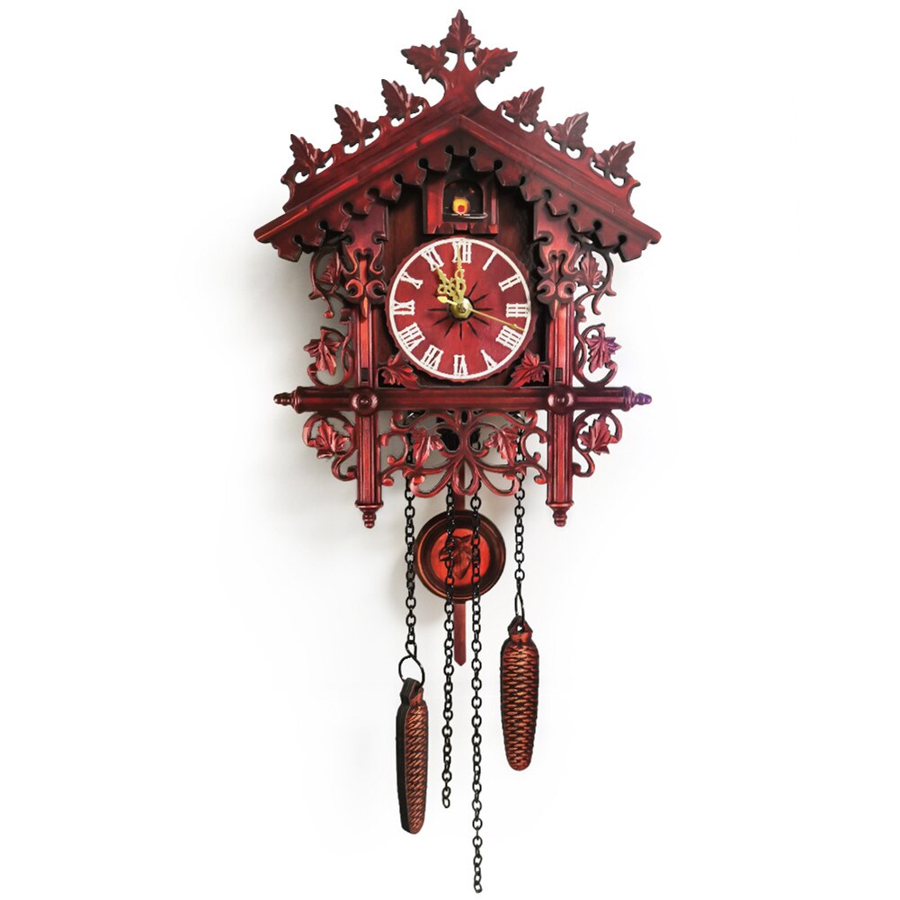 Vintage Wall Clock Wooden Cuckoo Tree House Antique Clocks Wall Hanging Clocks Decorative Wall Clocks Home Decoration