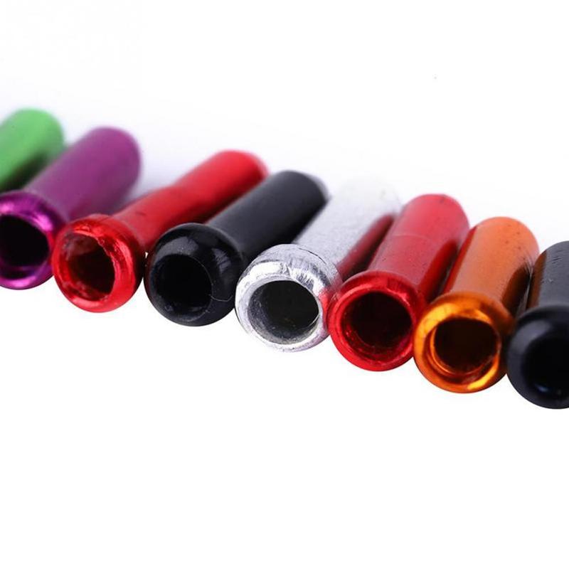 50pcs Aluminum Alloy Brake Wire End Cap Cable Parts Accessories Parts Cap Cables Brake Shift Bicycle Cover Bike Core Gear L W3U6