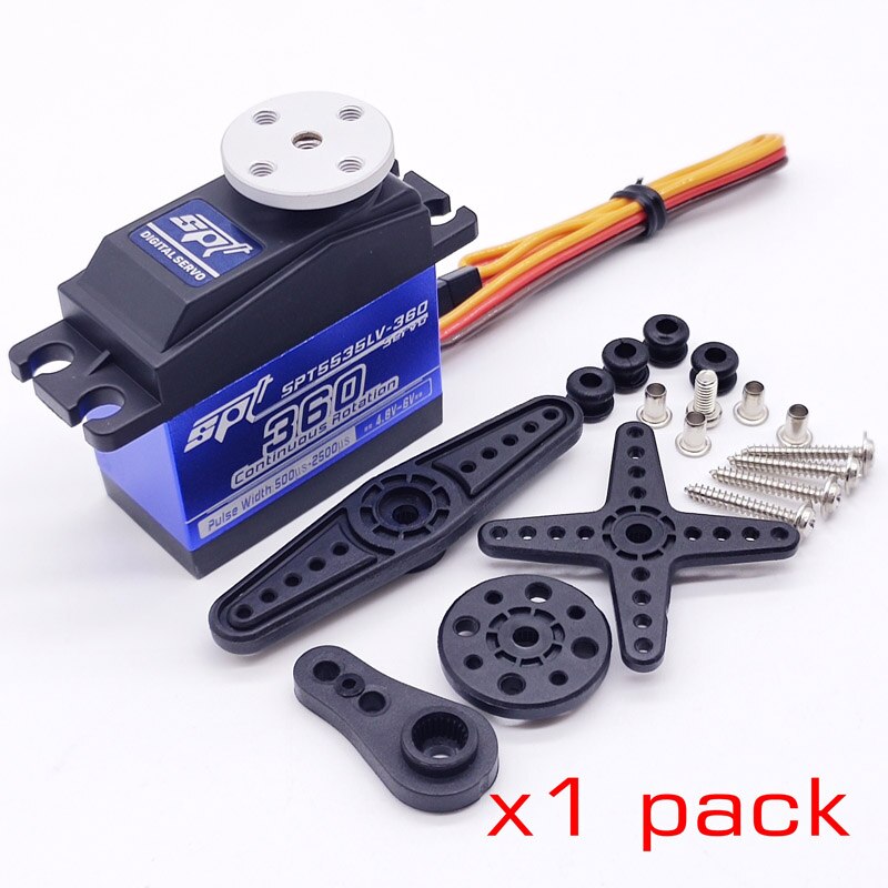 SPT5525LV-360 25kg SPT5535LV-360 35kg full metal gears standard digital servo 360 continuous rotation rotary RC Crawler capstan: 35kg-360  W.D x1pc