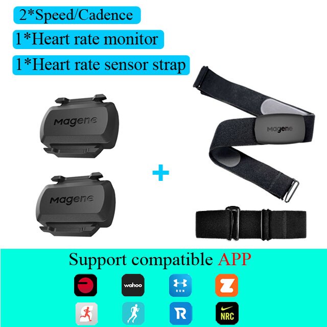 Magene Heart Rate Monitor H64 S3+ ANT+ Bluetooth Bicycle Dual Mode Speed Cadence Sensor Bicycle Computer For GARMIN Bryton XOSS