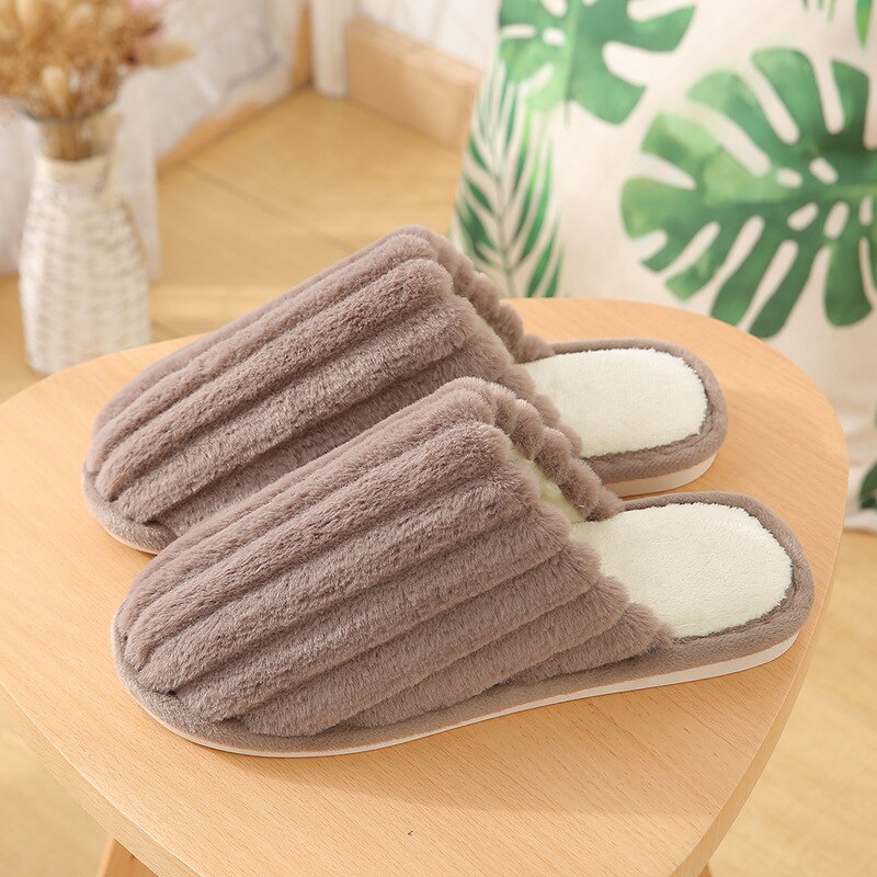 directe femmes hiver maison pantoufles antidérapant doux hiver maison pantoufles intérieur chambre amoureux Couples étage: coffee / 10