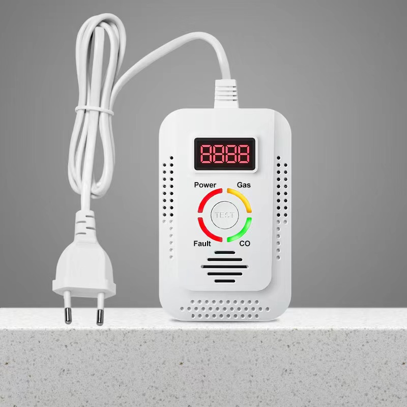 Détecteur de Gaz Naturel et de Monoxyde de Carbone, Détecteur de Fuite de Gaz Combusemballages, Moniteur pour Gaz, Co, Méthane (CH4) dans la Cuisine
