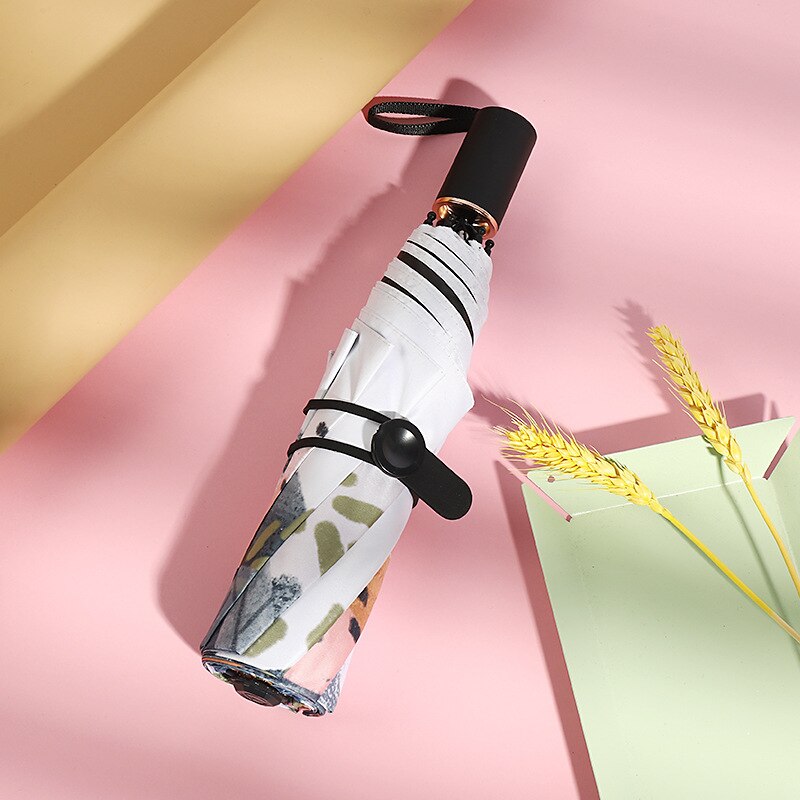 Vinyl Umbrella Cat Hand-painted Rain And Sun Dual-purpose Umbrella Sun Protection UV Protection Three Fold Parasol